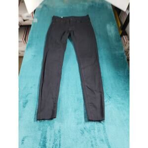 Polo Ralph Lauren Jeans Size 26 Womens Black Fray Hem Pants Varick Legging